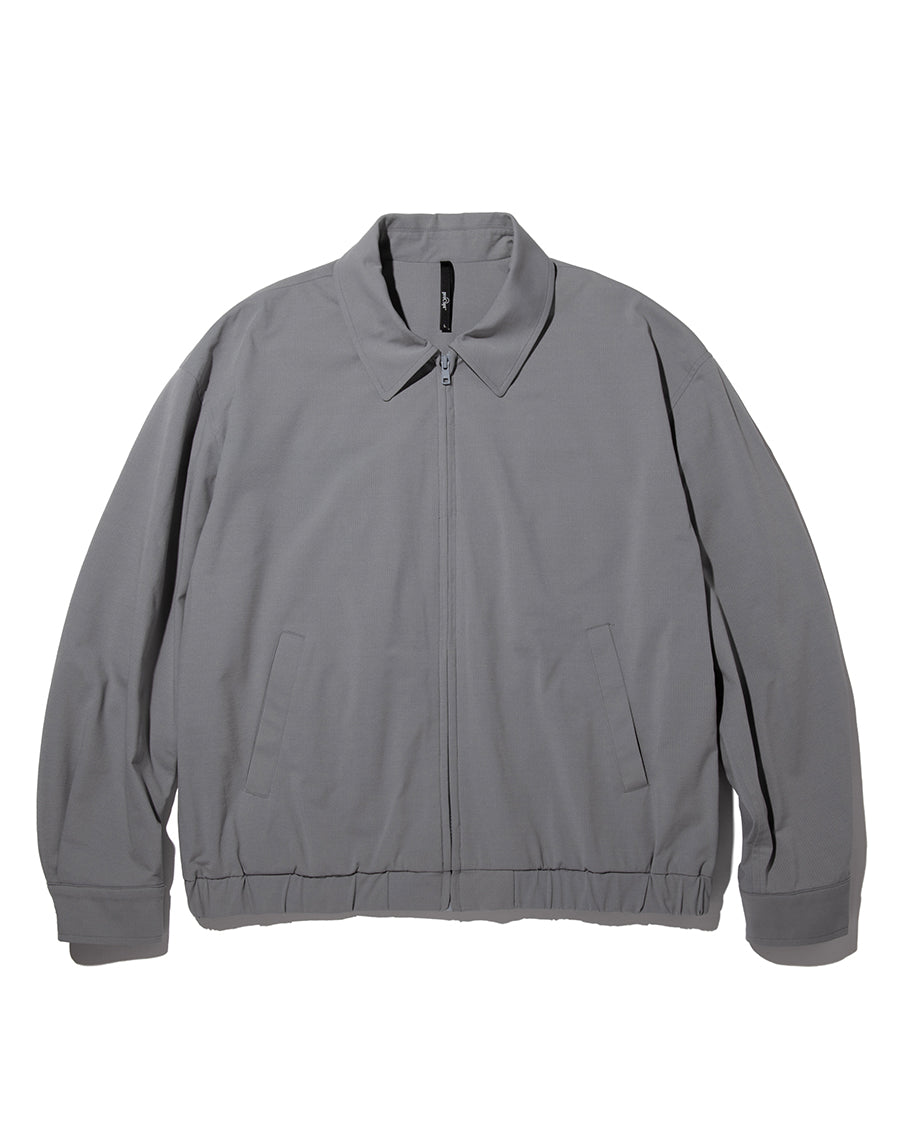 PRECEPT MESH KNIT ZIP BLOUSON GRAY
