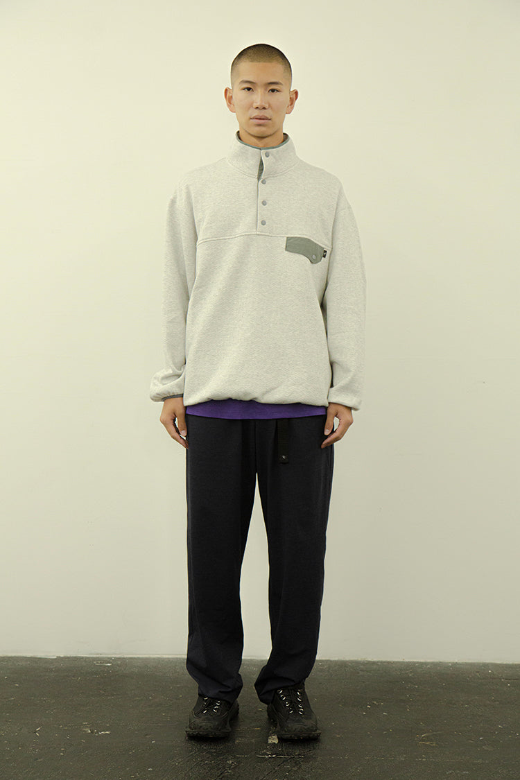 PRECEPT SNAP PULLOVER SWEAT GRAY