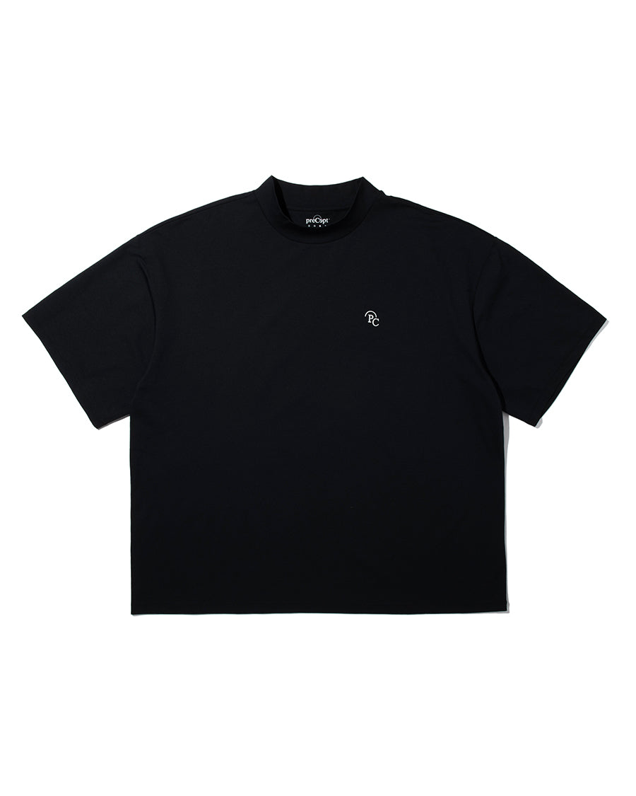 MOCK NECK T-SHIRT BLACK