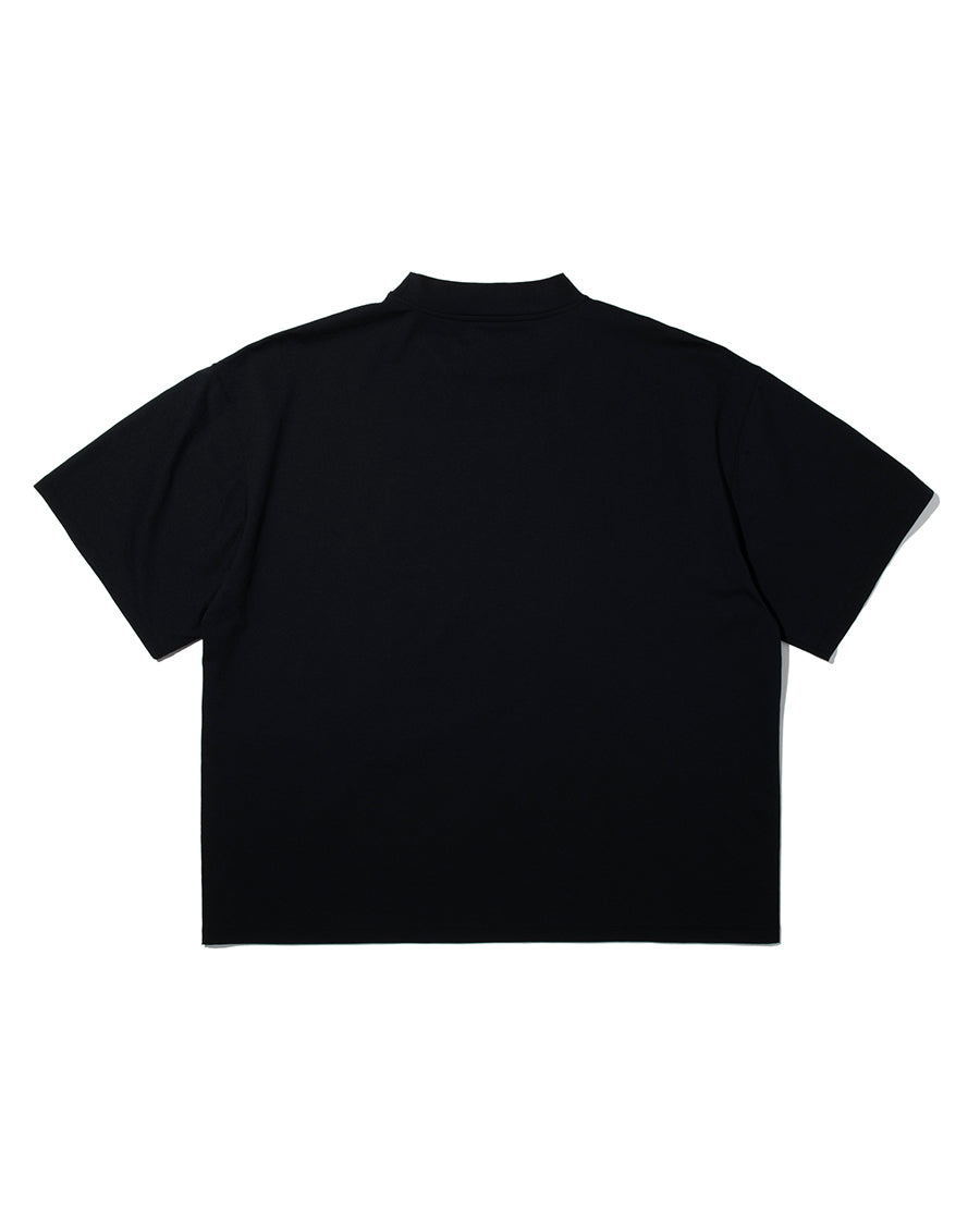MOCK NECK T-SHIRT BLACK