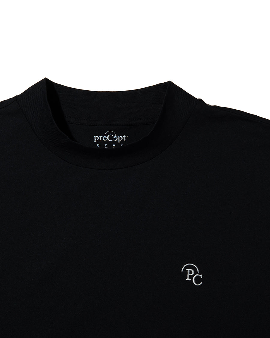 MOCK NECK T-SHIRT BLACK