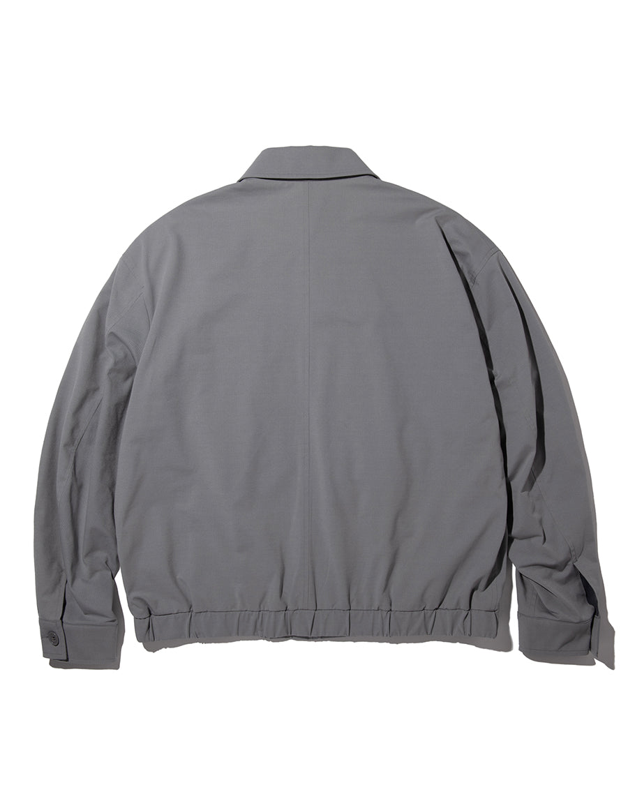 PRECEPT MESH KNIT ZIP BLOUSON GRAY