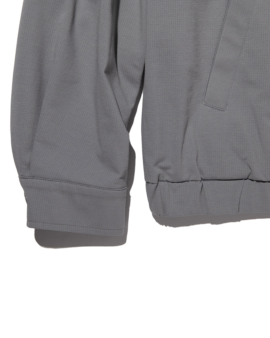 PRECEPT MESH KNIT ZIP BLOUSON GRAY