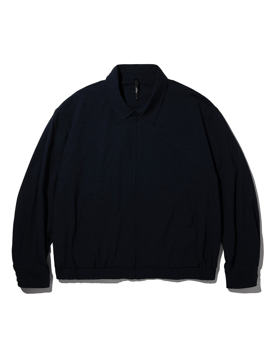 PRECEPT MESH KNIT ZIP BLOUSON NAVY