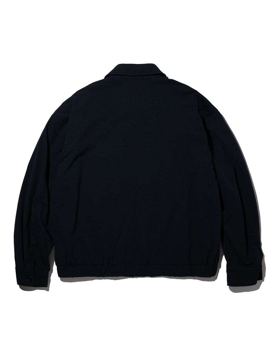 PRECEPT MESH KNIT ZIP BLOUSON NAVY