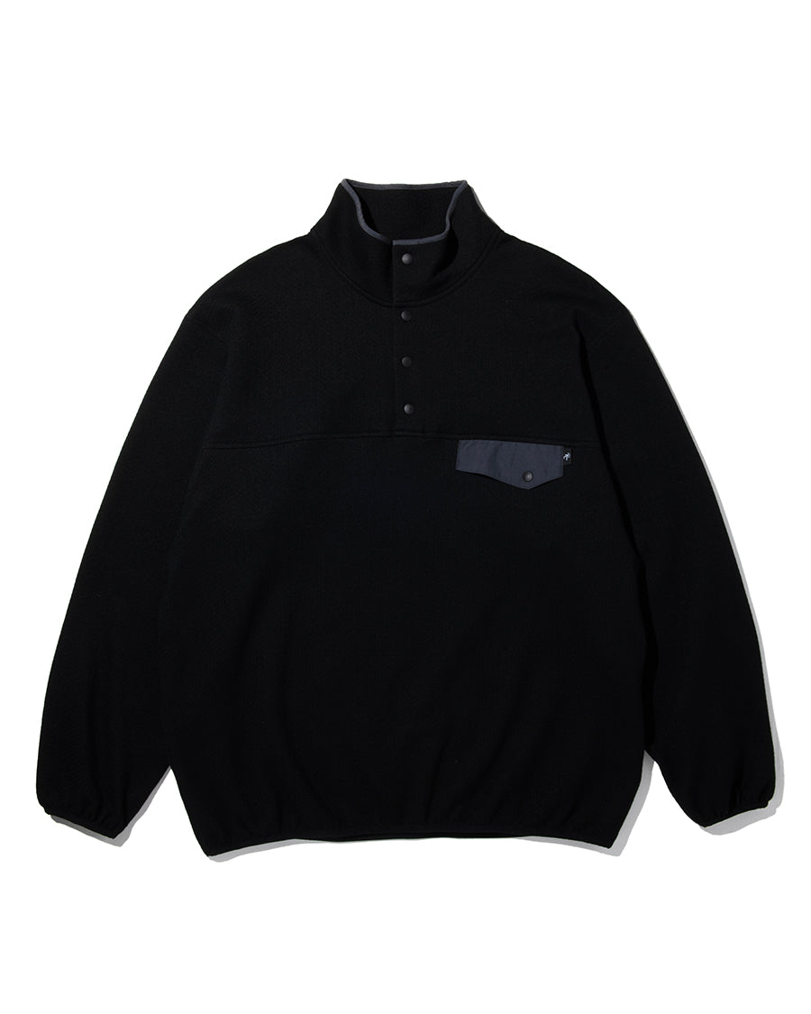 PRECEPT SNAP PULLOVER SWEAT BLACK