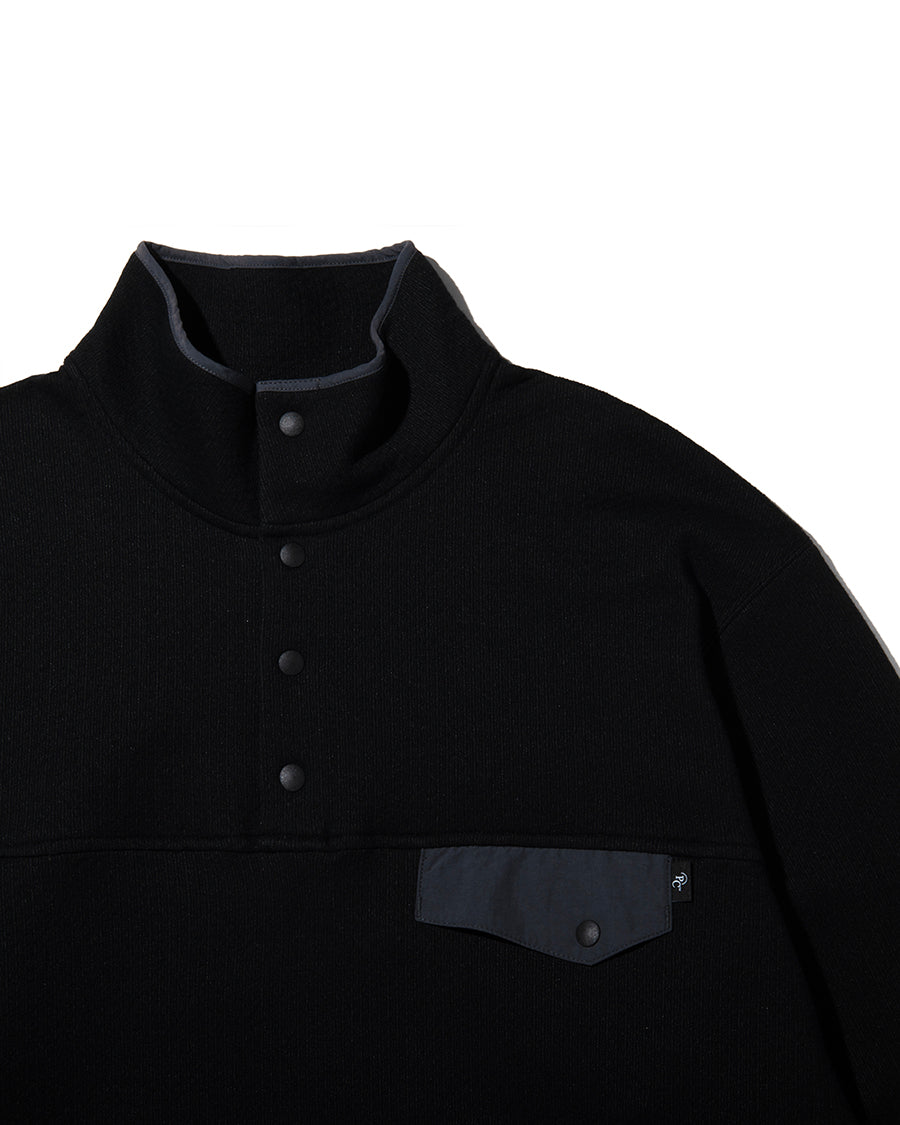 PRECEPT SNAP PULLOVER SWEAT BLACK