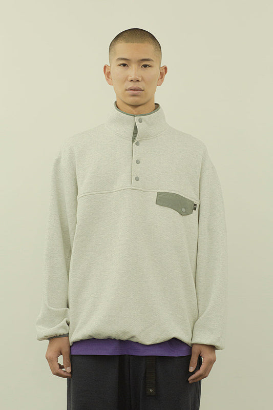 PRECEPT SNAP PULLOVER SWEAT GRAY