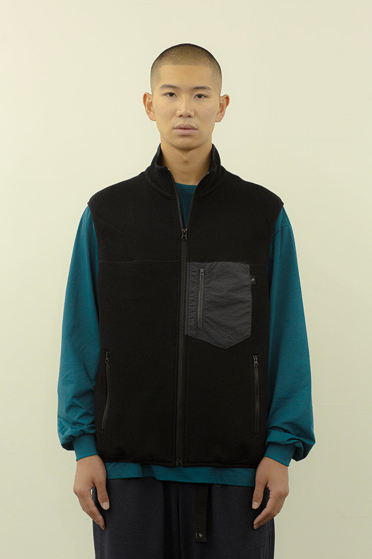 PRECEPT SWEAT ZIP VEST BLACK