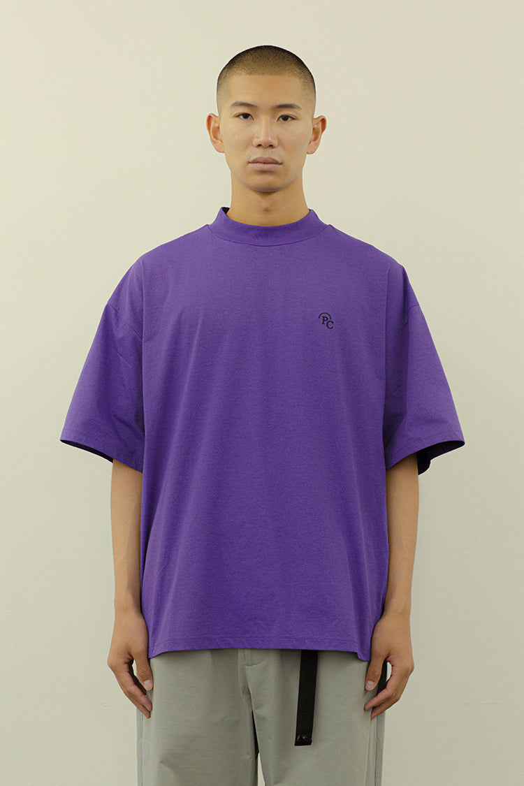 PRECEPT MOCK NECK T-SHIRT PURPLE