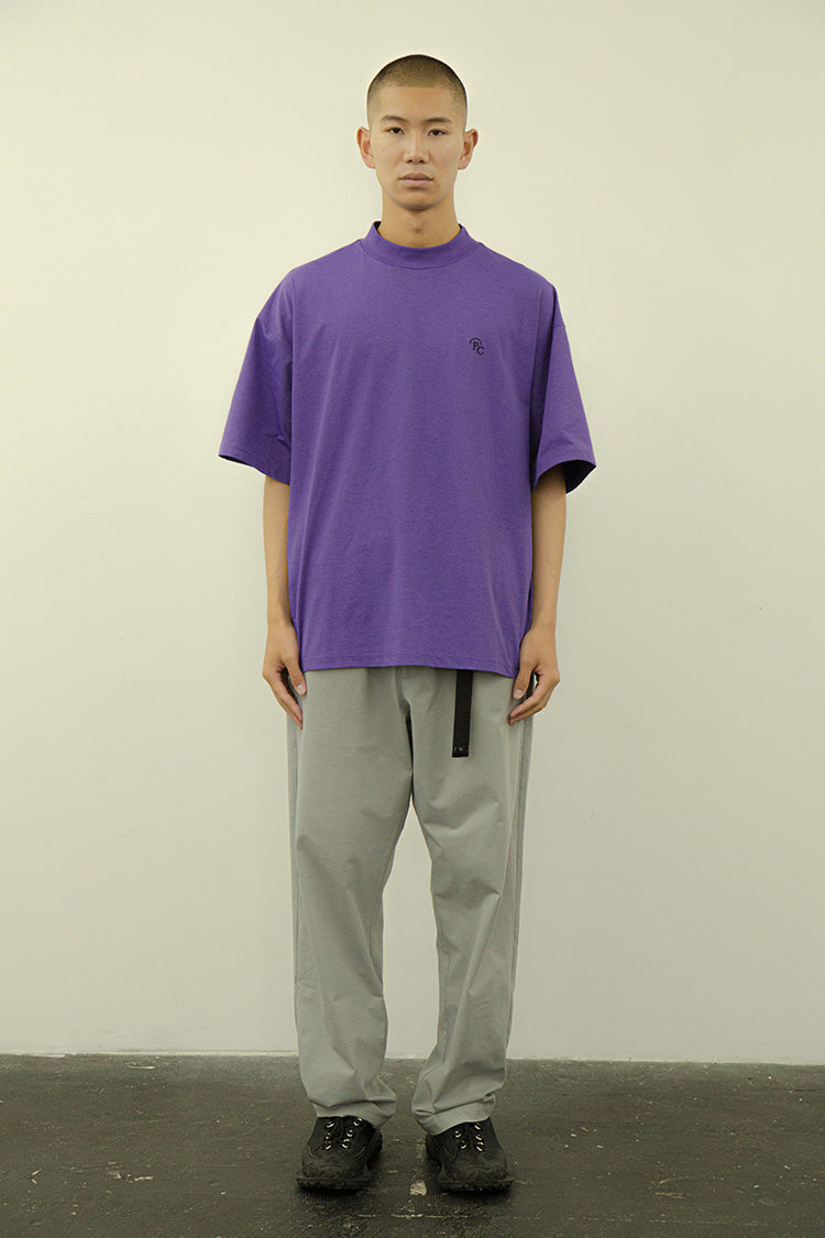 PRECEPT MOCK NECK T-SHIRT PURPLE