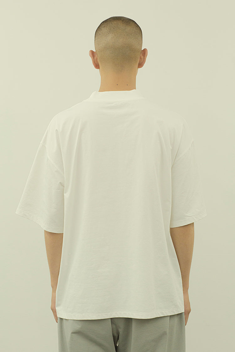 PRECEPT MOCK NECK T-SHIRT WHITE